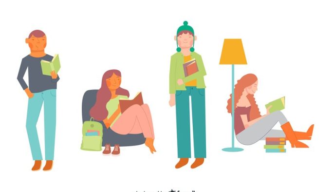 jovenes-leyendo-relajandose_52683-24911